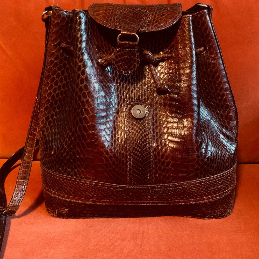 Vintage - snakeskin crossbody bag